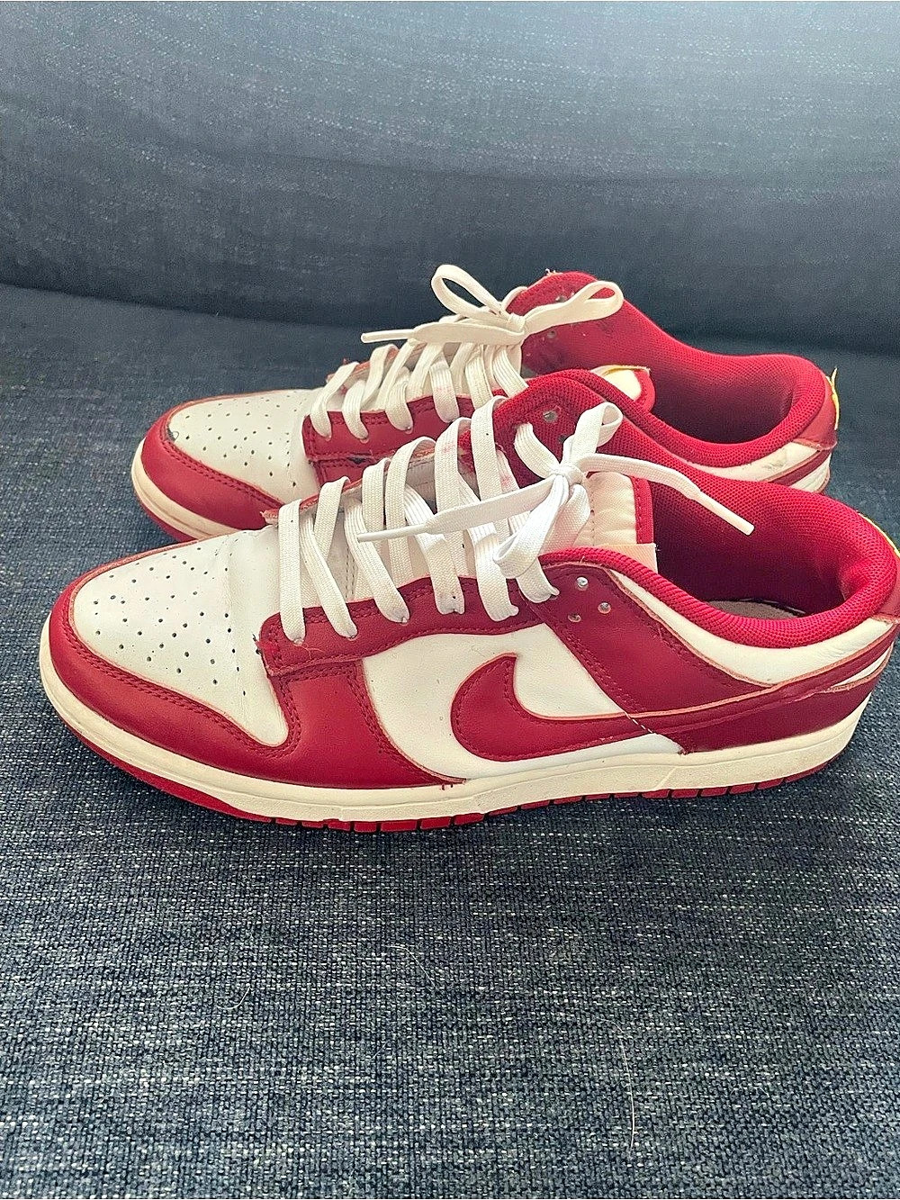 Nike Dunk Low Sneakers Red & White US 8.5